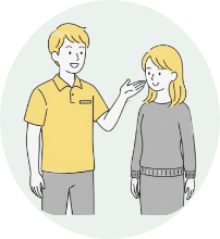 案内するイラスト