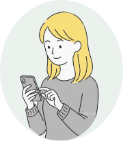 スマホを触るイラスト